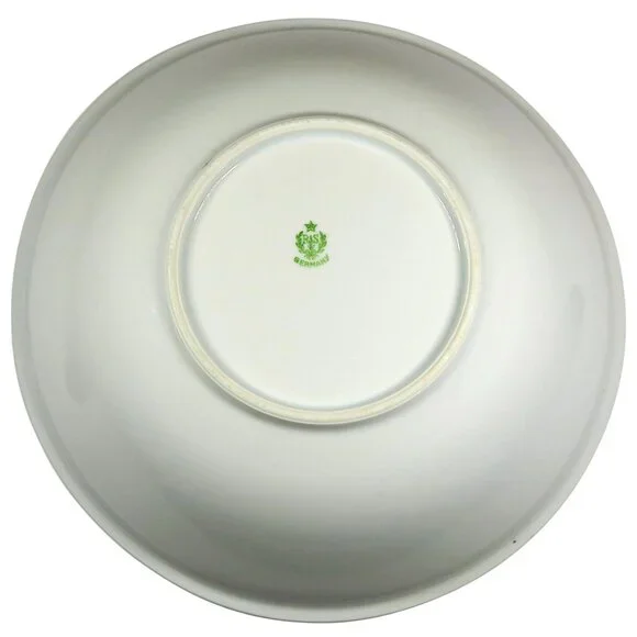 RS Germany Porcelain Serving Bowl – Roses, Gold Rim, Antique Schlegelmilch - Picture 5 of 6